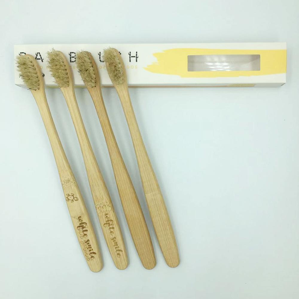 Cheap Pig hair Bristles 100% biodegradable Bamboo Toothbrush